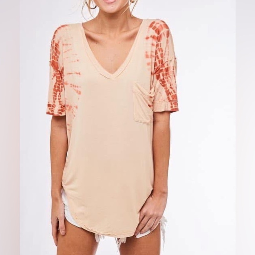Peach Short Sleeve Relaxed T-Shirt